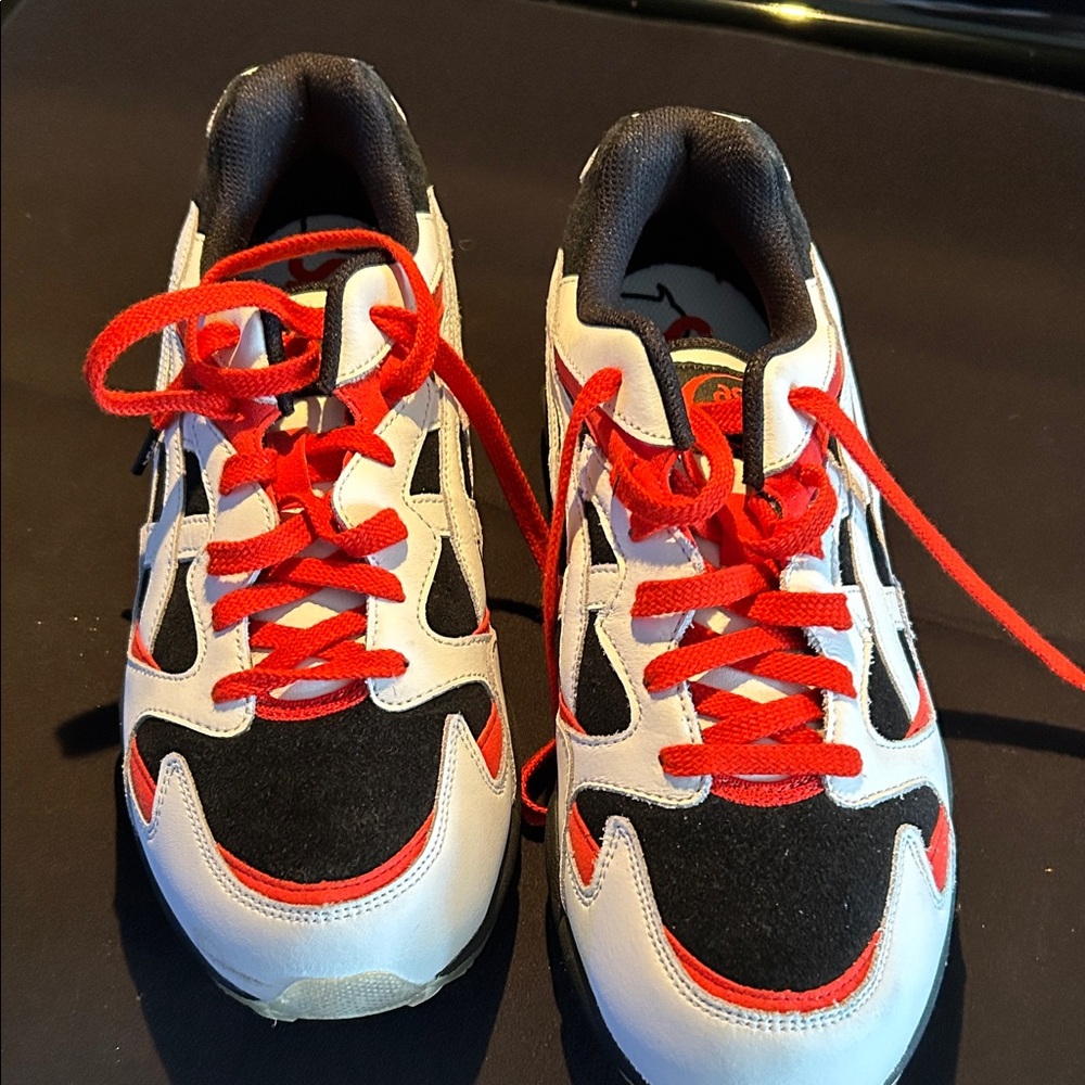 Asics Black and Red Diablo Athletic Shoes